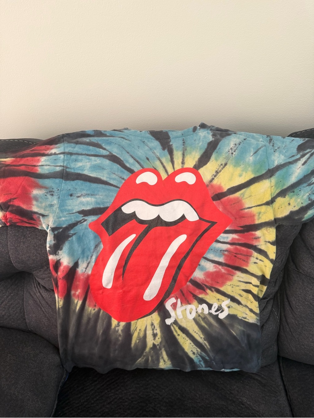 The Rolling Stones Red Tongue Tie-Dye Tee - 2021 tour T-shirt size small